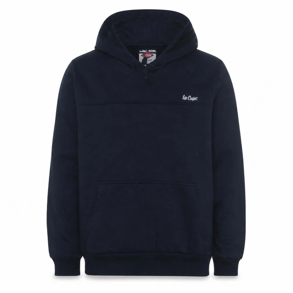 Sudadera con capucha Lee Cooper para hombre talla XL negra manga larga logotipo con capucha