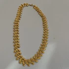 Vintage Avon Wide Gold Tone Necklace Statement Collar Costume Jewelry