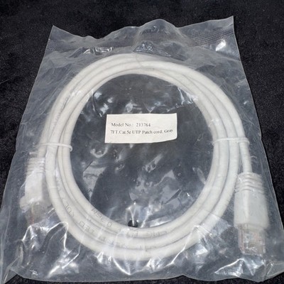 7FT Cat5e Ethernet Cable UTP LAN Network Patch Cord Cat 5e Cable - Gray