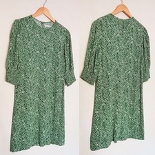 Reformation Lea Dress in Nikita Green Ditsy Floral Shift Mini S $118 Cottagecore