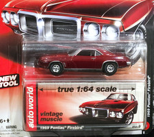 Auto World AW 69 1969 Pontiac Firebird Vintage Muscle Car Collectible Maroon