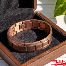 3X Ultra Strength Magnetic Copper Bracelet Vintage Copper Men's Therapy Energy