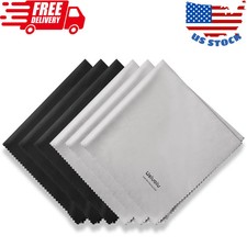 6 Pack Large Microfiber Cleaning Cloths 12 x 12 for Eyeglasses and Screens