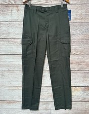 Dickies Boys Slim Fit Flex Pants Size 18 Olive Green Tapered Leg NWT