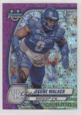 2024 Bowman U Chrome Fuchsia Mini-Diamond Refractor 60/125 Deone Walker #57 1l2