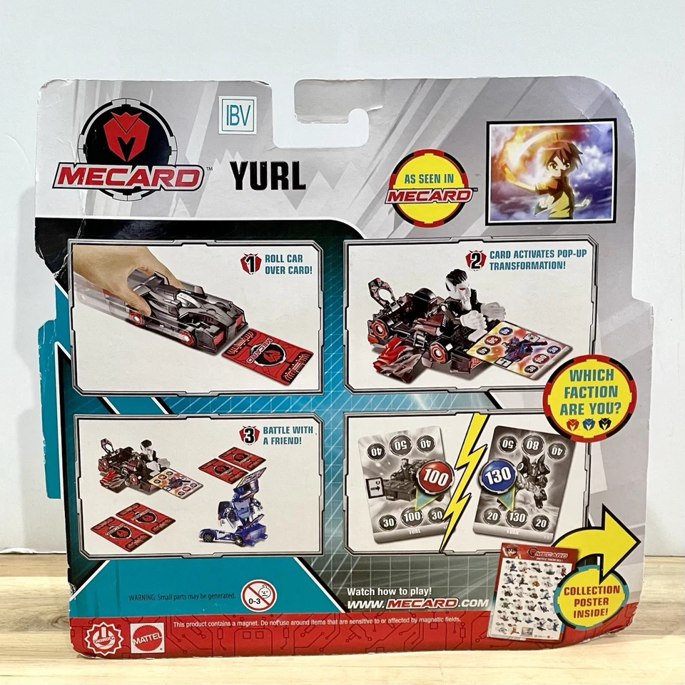 Figura de acción Mecard Deluxe YURL Mecardimal Transforming Robot Toy Car Mattel Foto 2 de 3