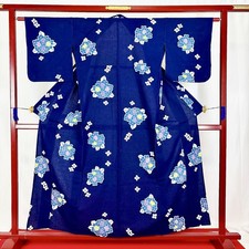Japanese Kimono 'YUKATA' Cotton/Flower/Classic pattern/Traditional/History N840