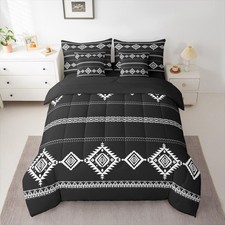Western 7 Piece Bedding Set Twin Size Southwestern Native Comforter Set with ...