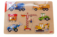 Goki Steckpuzzle Baufahrzeuge 7Teile 1+ Jahre