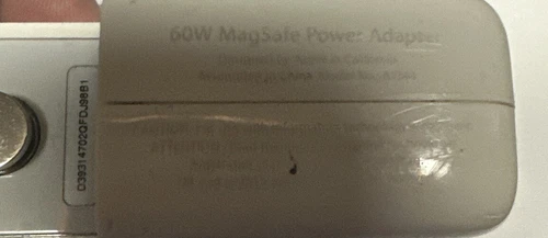 Genuine Apple-MagSafe 1 60 W  Charger For MacBook &13" MacBook Pro L Tip A1344 - Picture 9 of 9