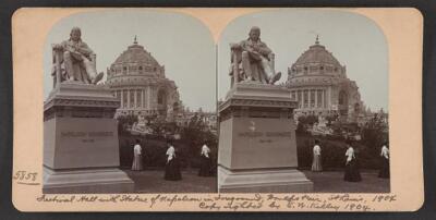 Festival Hall with Statue of Napoleon in foreground, World's Fair, - Old Photo