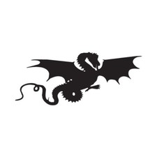 Flying Dragon - Vinyl Decal Sticker - Multiple Color  Sizes - ebn620