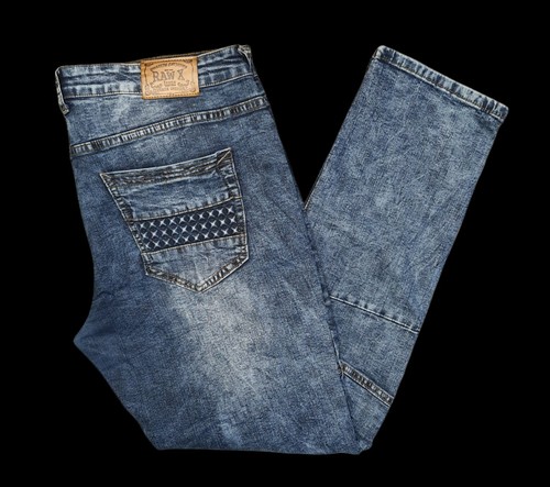 RAW X Stretch Medium Dark Acid Wash 