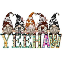 Sublimation Print Gnome Yee Haw Ready to Press Heat Transfer