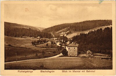 CPA AK BISCHOFSGRUN Blick im Maintal mit Bahnhof GERMANY (1380847)