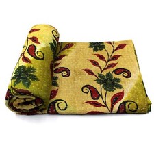 Vintage Quilt Indian Organic Cotton Bedspread Gypsy Throw Cover Blanket