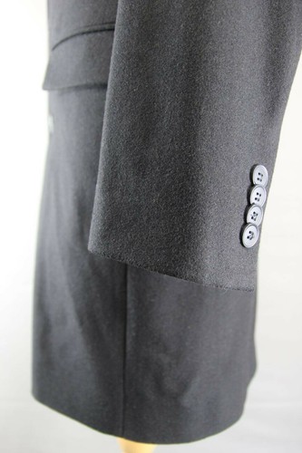 BRAND NEW MEN'S WOOL RICH BLEND 3 POCKET BLACK OVERCOAT 42-44 INCH (REGULAR FIT) - Picture 4 of 10