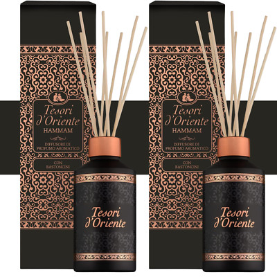Tesori d Oriente Hammam Raumduft 2x200ml   Aroma Diffuser mit Duftstäbchen