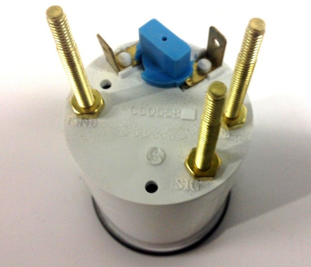 Honda Marine Outboard Trim Gauge Black Bezel White Face W/Red Light Cvr