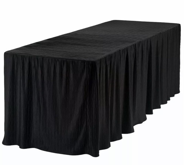 8 Foot Folding Table cloth Black 30x96x29 Banquets Parties Vender