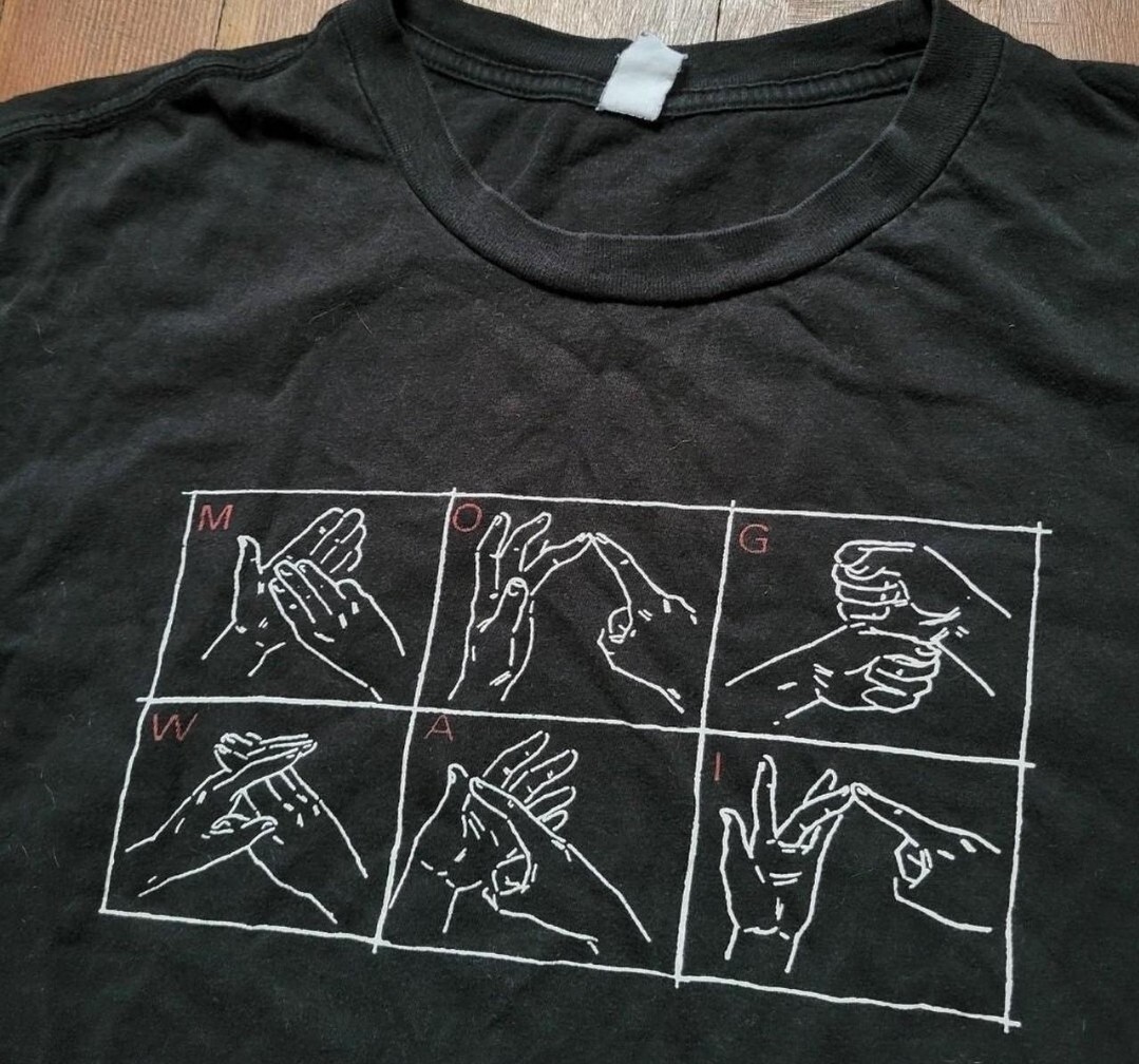 Vintage Mogwai Sign Language T Shirt Medium Experimental All