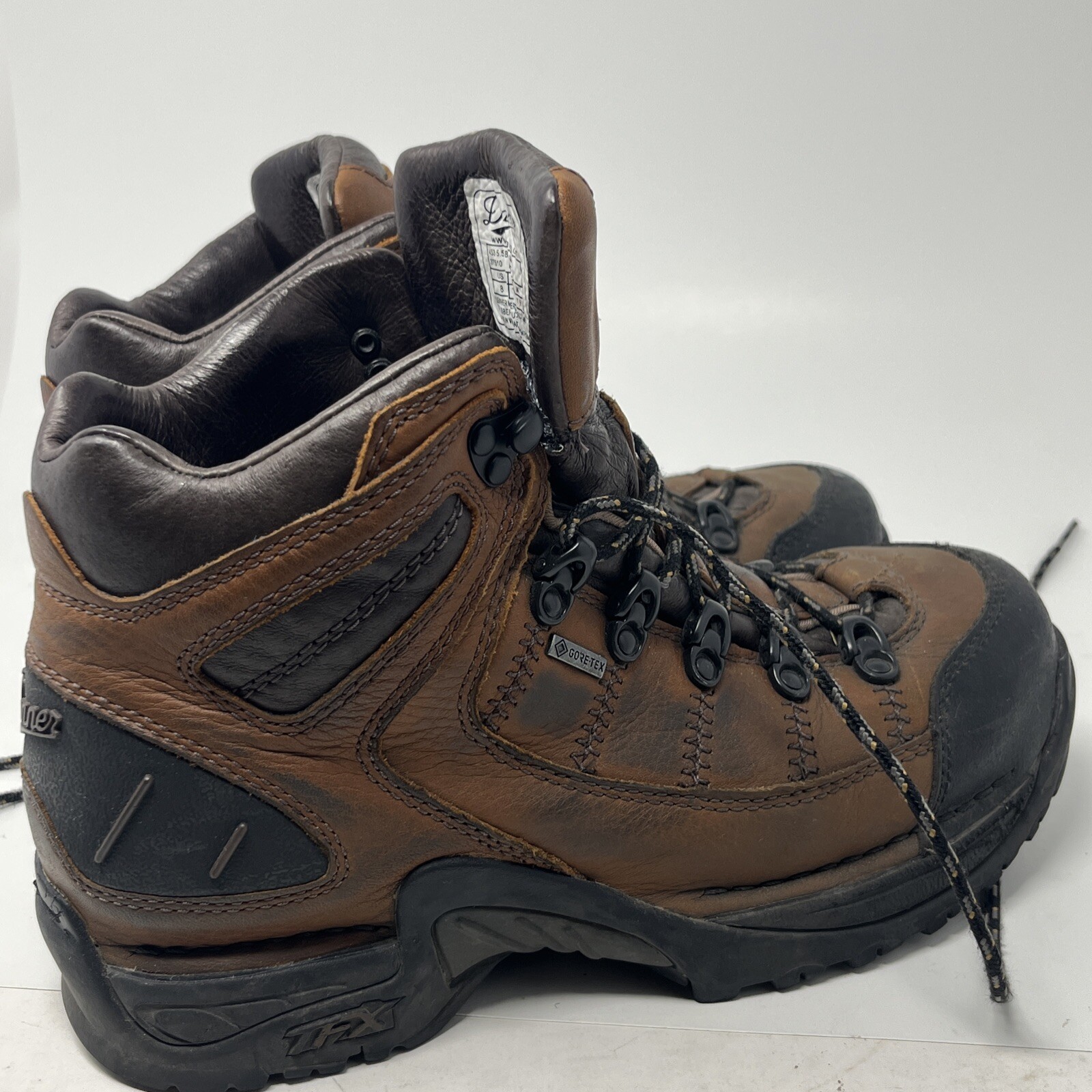 Danner Mens TFX Hiking Boots Leather Dark Brown 5.5" GoreTex 37510