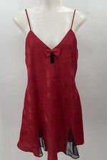Vintage Victoria Secret Lingerie Chemise Red Tassels Gold Label Nightgown Sz S
