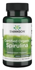 Spiruline certifiée BIO 180 comprimés Swanson