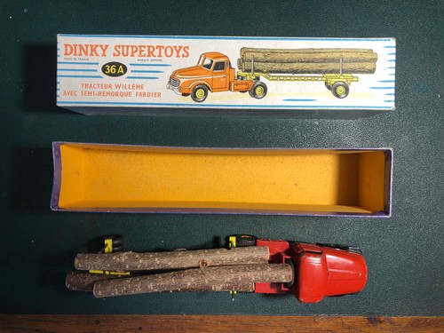 Dinky Toys 36B Tracteur Willème Avec Semi-Remorque – Collection 1960, état Neuf, Boîte D'origine