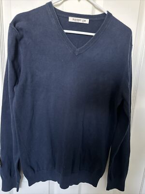 Old Navy Sweater Mens M Navy Blue Long Sleeve V Neck Pullover