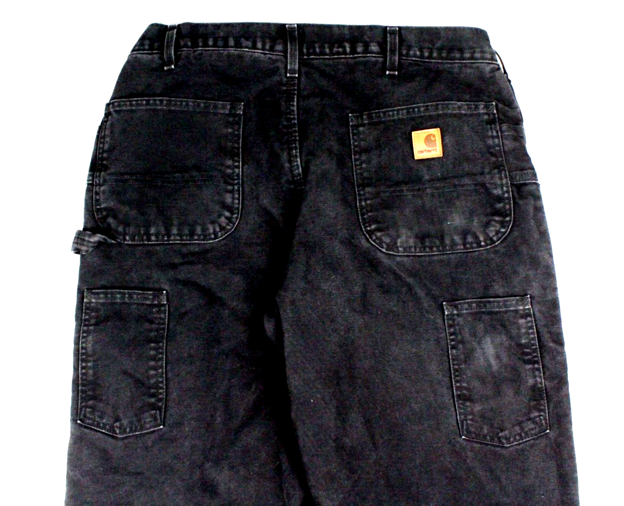 Carhartt B194 BLK VTG Double Knee Quilted Lined Insulated Canvas Pants