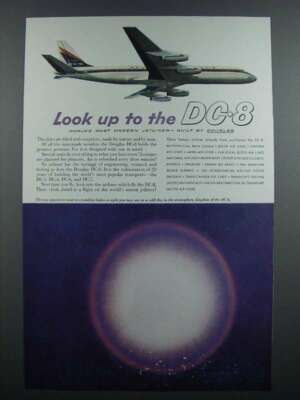 1959 Douglas DC-8 Jetliner Plane Ad - Look Up To the DC-8