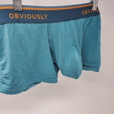 "Obviously" Mens boxer briefs Aqua fits 32 to 34