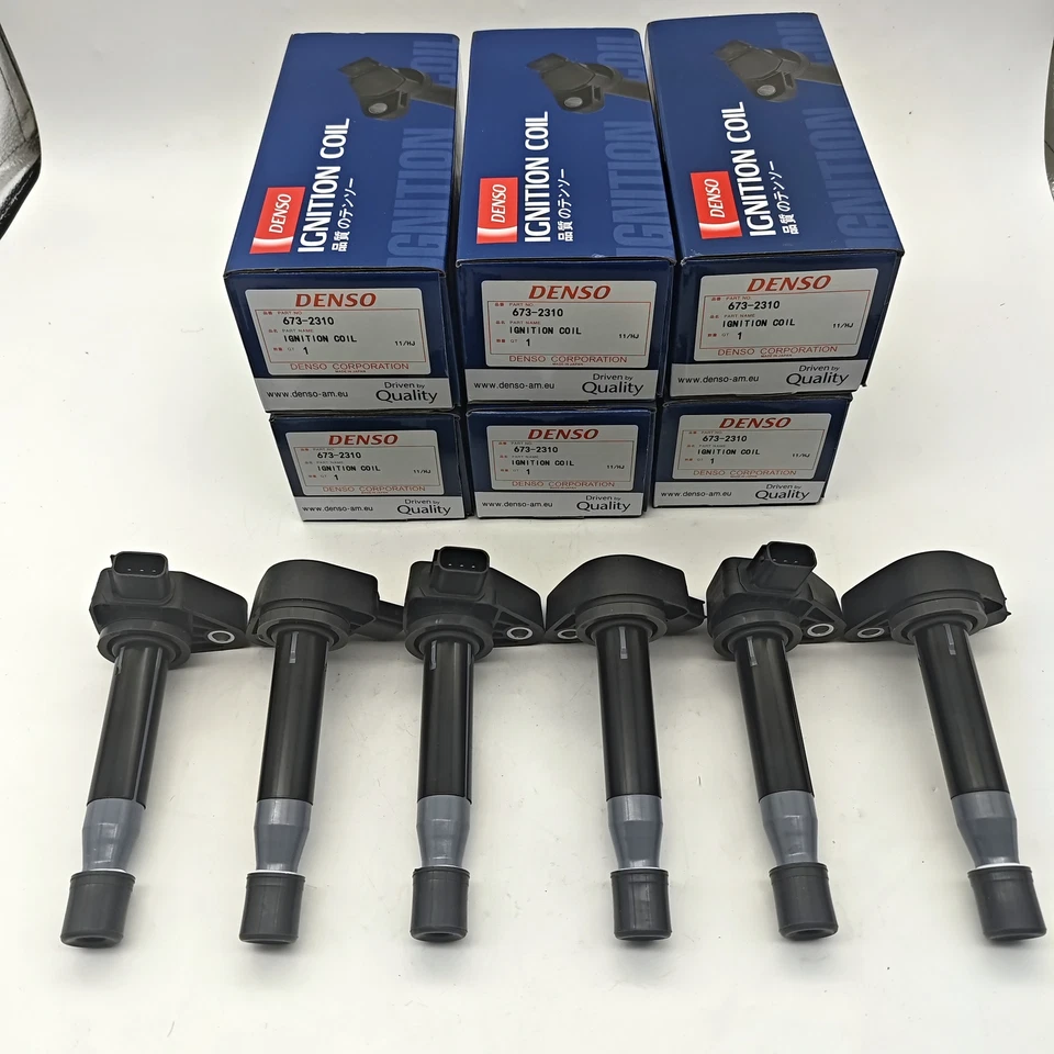 6X Denso Ignition Coil 673-2310 For Honda Accord Odyssey Acura CL 30520-P8E-A01 - Imagem 2 de 4