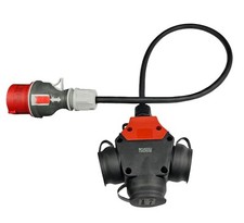 Adapter 380V auf 220V, 16A Stecker auf 3x 220V Kupplung Starkstromkabel 0,5m