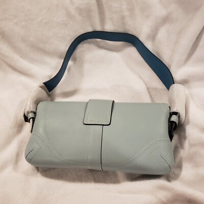 バッグ COACH soho leather y2k one shoulder bag Coach Soho Vintage Y2K Buckle Shoulder Bag Baby Blue Leather New