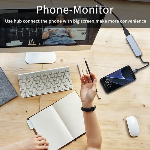 6 in 1 HDM/TF SD Card Slot/USB Port Type-C Multiport USB Hub Adapter 4K HDMI - 第 19/23 張圖片