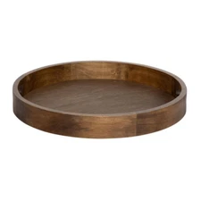 Kate and Laurel Hutton Tray, 18" Diameter, Rustic Brown