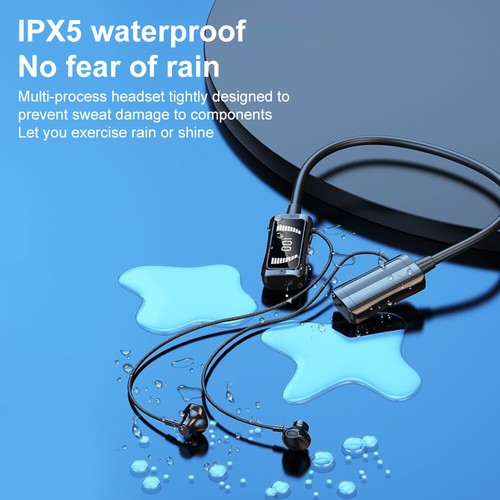 Sport Wireless Subwoofer Necklace Headphone For Android iPhone Bluetooth Connect - Zdjęcie 16 z 26