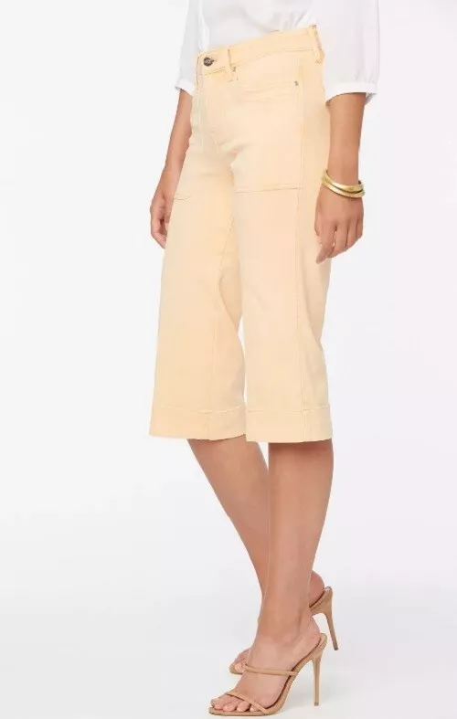 Nydj wide hotsell leg capri jeans