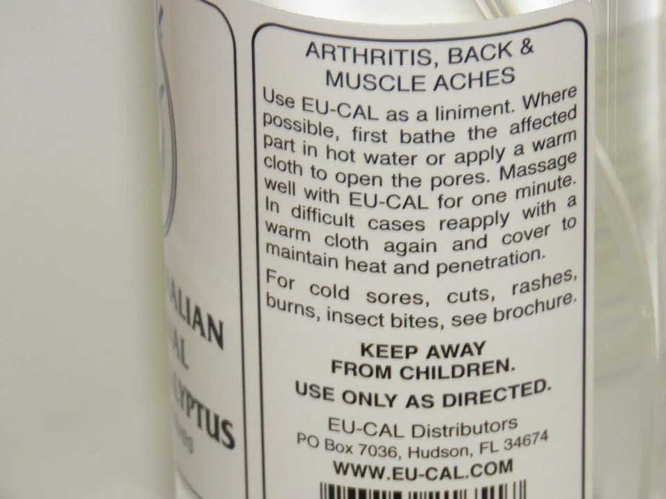ACEITE ESENCIAL PURO DE EUCALIPTO 100% 2 oz - 16 oz DOBLE DESTILACIÓN DETENER EL DOLOR AHORA Foto 4 de 4