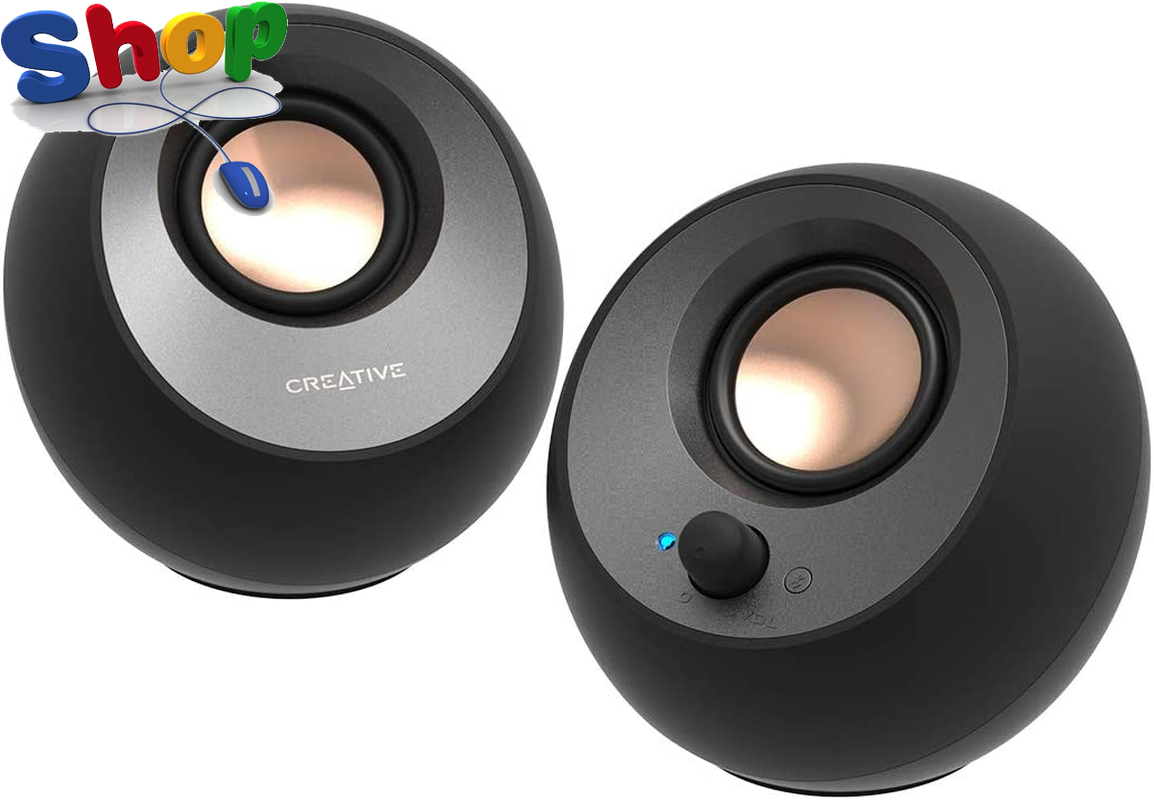 Pebble V3 Minimalistic 2 . 0 USB - C Desktop Speakers with USB Audio ,