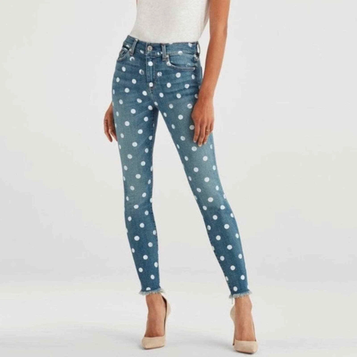 7 for all mankind polka store dot jeans