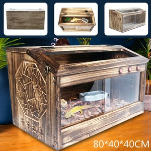 Reptile Chameleon Lizard Snake Cage Wooden Cages 80 40 40cm Paulownia No Rust Ebay