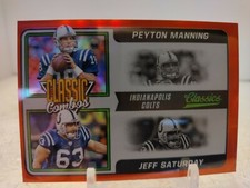 Peyton Manning  /50 Red PRIZM 2021 Panini Classics OPTICHROME Classic Combos