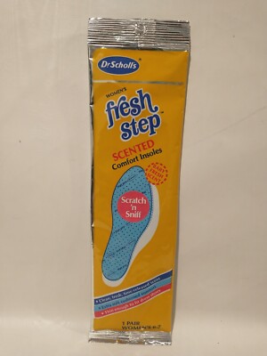 Dr Scholl's Fresh Step Comfort Insoles Baby Fresh Scratch n Sniff Womens Sz 6-7