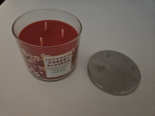 Bath & Body Works Japanische Kirschblüte 3 Docht Kerze Neu - Bild 3 von 6