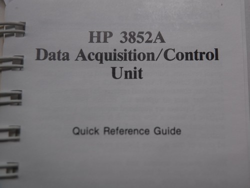 Hewlett Packard 3852A Manuale acquisizione dati/unità di controllo 03852-90017 - Foto 7 di 10