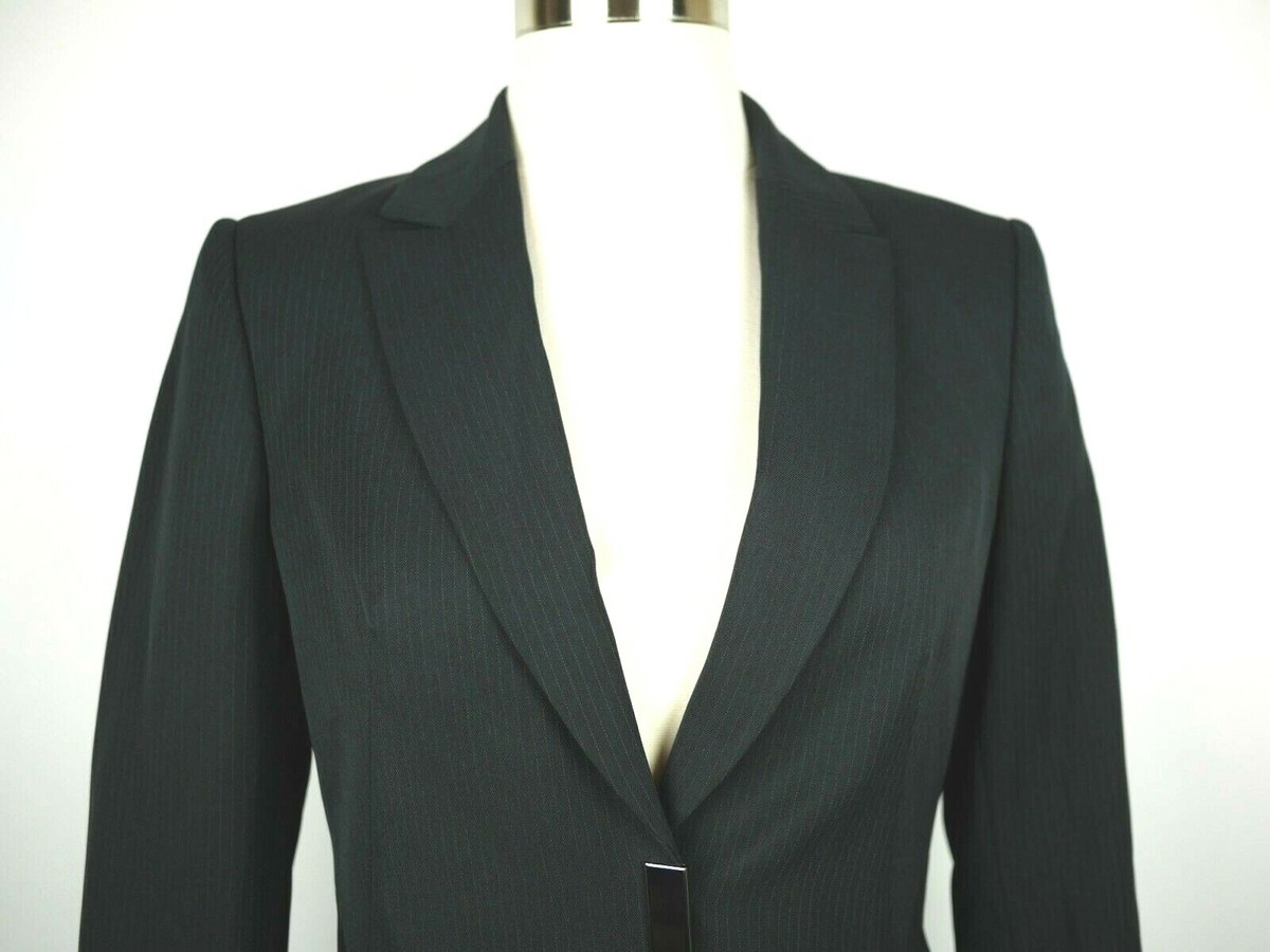 (US発)Tahari ASL ベルト付 ジャケット&スカート 4色 TAHARI ASL Women's 2p - Black & green pin striped long