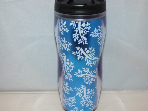 Starbucks - 2007 Holiday Branch & Ornaments Travel Tumbler - Blue - 12 oz - Picture 4 of 7